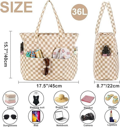 Sac fourre-tout de plage imperméable Ortekor avec compartiment pour affaires mouillées | Bagage cabine extra-large pour les week-ends