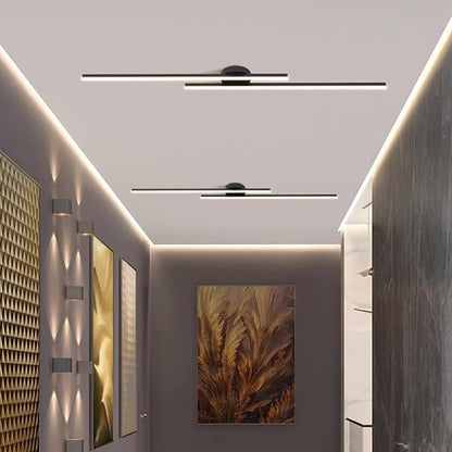 Plafonnier LED encastré — Disque rond à profil bas de 21 cm pour chambre, couloir, entrée — Montage en surface moderne en aluminium et acrylique avec