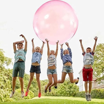 Inflatable Giant Bubble Ball 47 in TPR Bouncy Sphere Water-Fillable for Kids Outdoor Indoor Garden Beach Park Play Summer Activity Family Fu