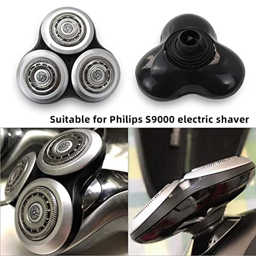 Electric Shaver Heads Replacement, Shaving Head with Foil Cutter for Rotary Razors, Razor Head with Easy Installation
