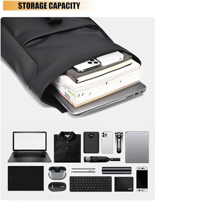 Sac à dos de banlieue avec port de charge USB - Sacoche d'ordinateur portable imperméable pour le travail, les voyages et l'école - Bretelles ergonomiques rembourrées et compartiments multiples