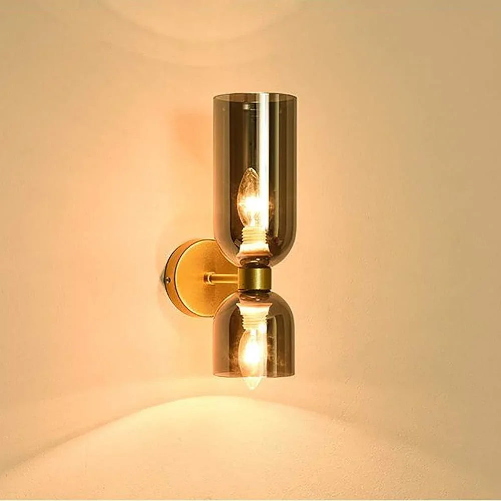 Porcelain Sconce Light Fixture 16 Inch Height Pivoting Arm for Bedroom Hallway Living Room Reading Nook Contemporary White Gray Blue Clear