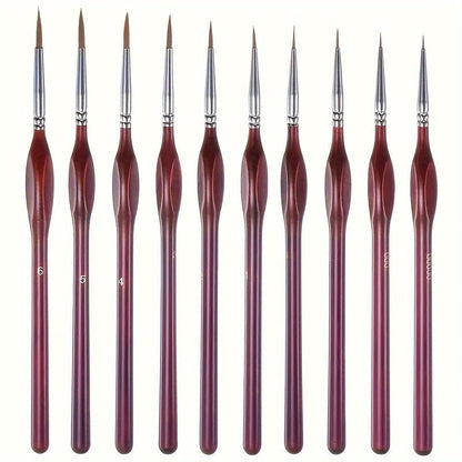 Fine Detail Brush for Painting – Precision Art Brush for Acrylic Oil Watercolor Canvas Work Model Building Miniatures