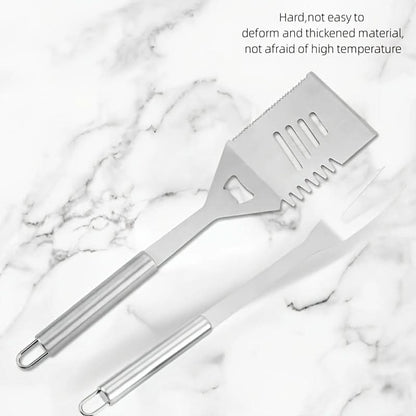GRILLMASTER – Ensemble d’ustensiles de barbecue en acier inoxydable avec mallette de transport