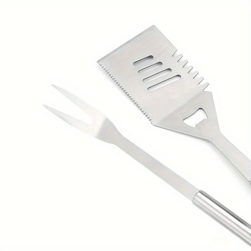 GRILLMASTER – Ensemble d’ustensiles de barbecue en acier inoxydable avec mallette de transport
