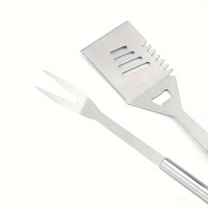 GRILLMASTER – Ensemble d’ustensiles de barbecue en acier inoxydable avec mallette de transport