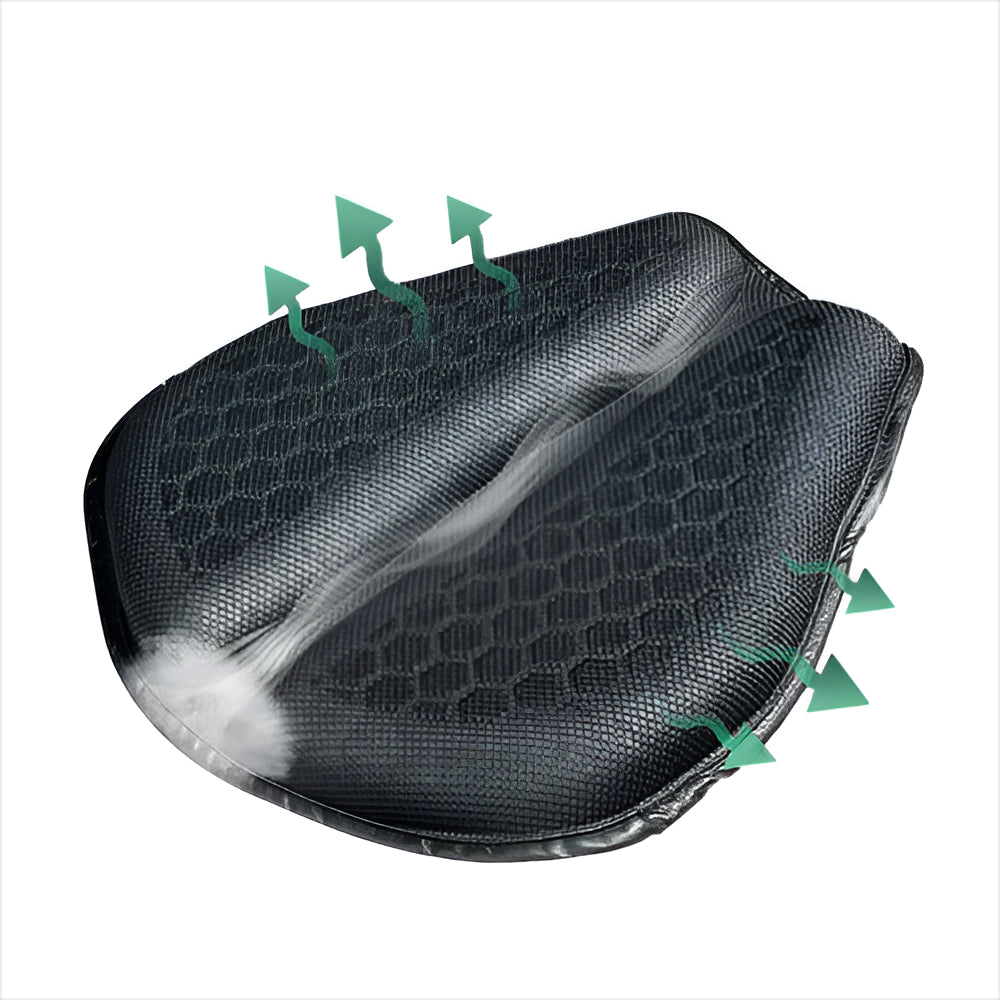 Ergonomic Gel Cushion Pad for Motorcycle Seats with Shock-Absorbing Honeycomb Design for Touring Cruiser Sport Bikes Road Trips Riders