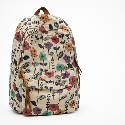Vintage Floral Large-Capacity Backpack (School & Travel)