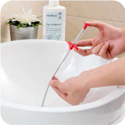 Flexible Drain Snake Tool with Hook for Clogged Pipes, Sinks, Tubs & Showers | Home Plumbing Unclogger