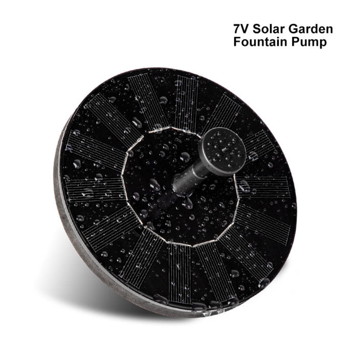 Solar-Powered Floating Fountain Pump for Ponds, Bird Baths & Pools – Energy-Free Water Feature with Interchangeable Spray Heads
