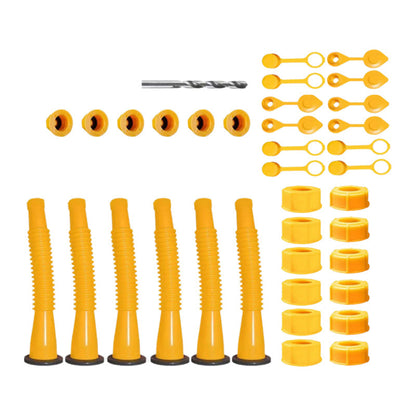 Fuel Container Replacement Spout Kit with Bendable Hose for Gas Cans – Universal Fit Pouring Nozzle Set
