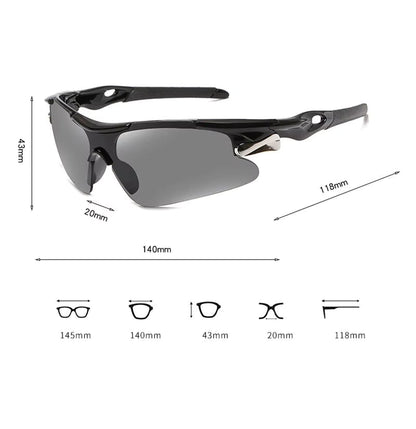 Cycling Sunglasses Polarized UV Protection Flexible Durable Frame