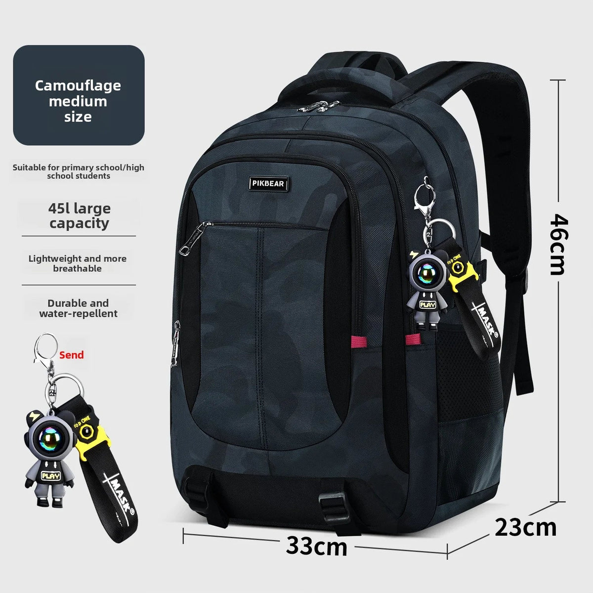 Multi-Compartment Student Backpack with Padded Laptop Sleeve & Adjustable Straps for School, College & Everyday Use