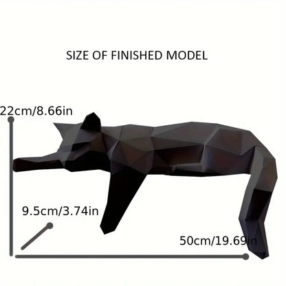Sleek Feline Sculpture Contemporary Cat Figurine Resin Statuette for Shelf Mantel Tabletop Display Home Decor Accent