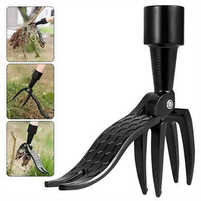 Manual Garden Weed Puller Attachment Head – Heavy-Duty Steel Claw for Extracting Weeds with Roots – Fits Adjustable Poles – for Lawn Bed