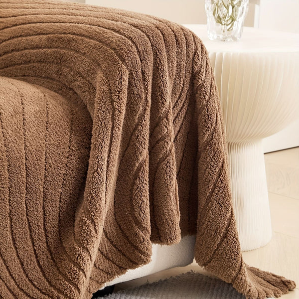 PLUSHLIVA – Double-Sided Plush Sofa Cover Blanket for All Seasons