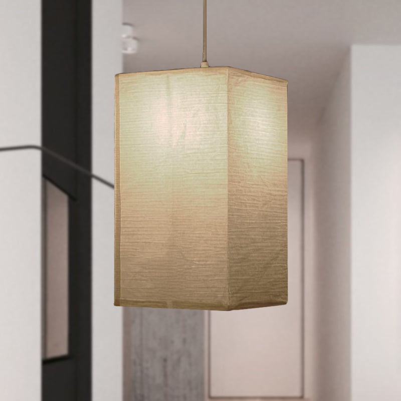 Japanese Paper Lantern Pendant Light White Round Ceiling Fixture for Dining Room Bedroom Kitchen Island Hanging Lamp E26 Base Modern Asian