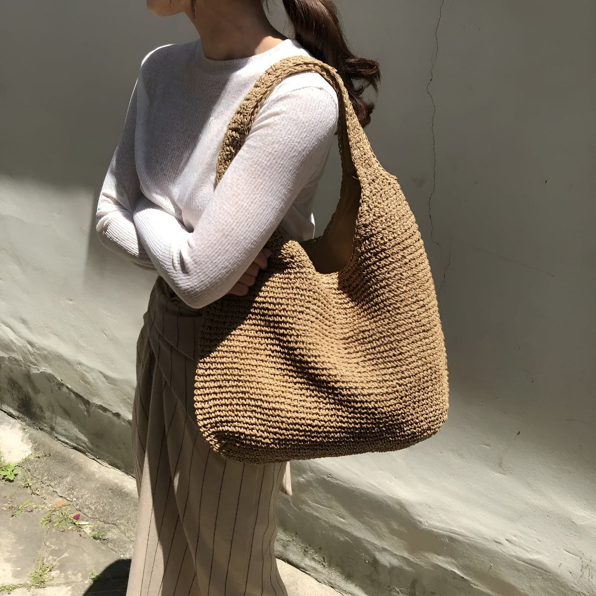 Ortekor Handbags | Women's Straw Tote Bag with Spacious Design | Versatile Summer Accessory for Effortless Style