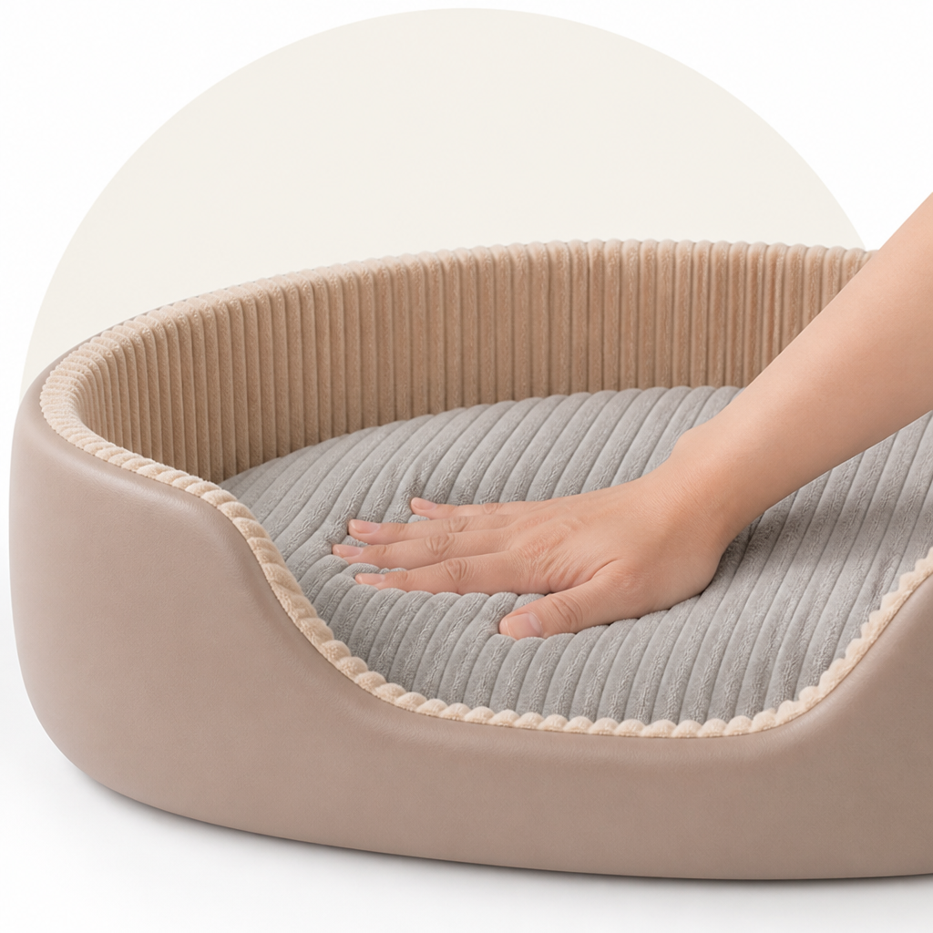 Ortekor Orthopedic High-Density Sponge Dog Bed (Removable Washable Cover)