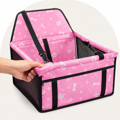 Ortekor Elevated Washable Car Booster Seat (Safety Leash & Adjustable Straps)