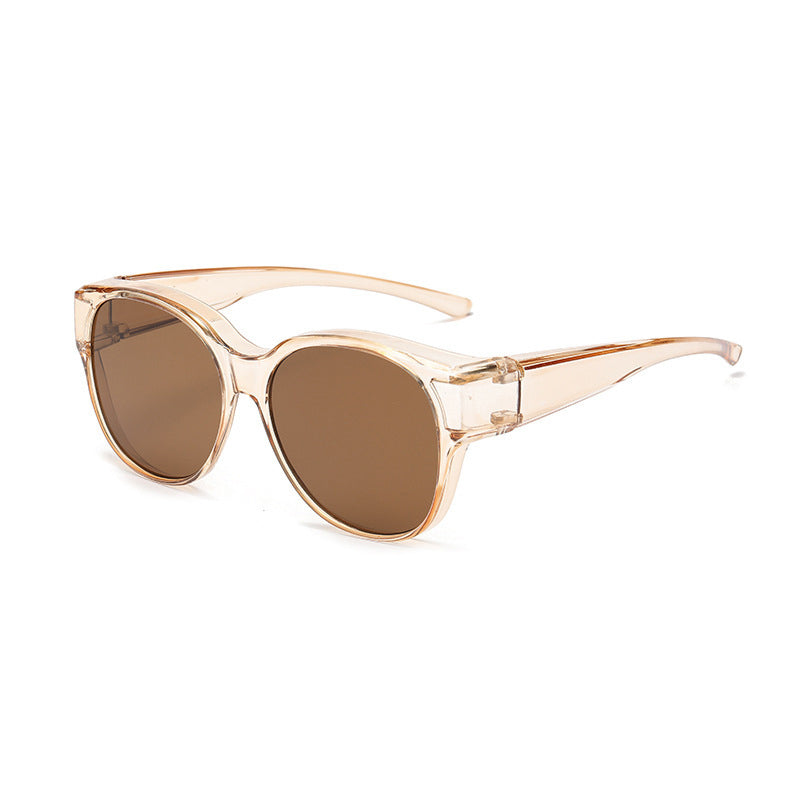 Polarized Over-Prescription Sunglasses UV400 Cat-Eye Wraparound Shades for Women & Men Driving Fishing Outdoor
