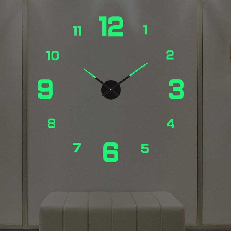 Horloge décorative surdimensionnée avec chiffres en relief pour entrée, cuisine, chambre, ronde de 40 cm, mécanisme à quartz silencieux, fonctionne à piles