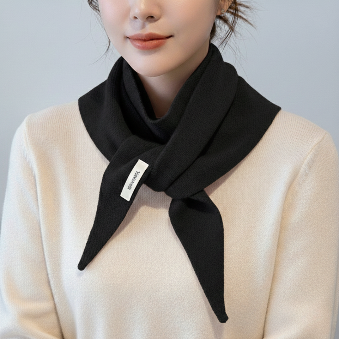 Cozy Triangular Knit Neck Wrap – Lightweight Wool Head Covering for Everyday Layering & Wind Protection – Compact Slip-On Accessory for