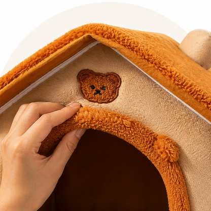 Ortekor Foldable & Washable Cozy Cave Pet Bed