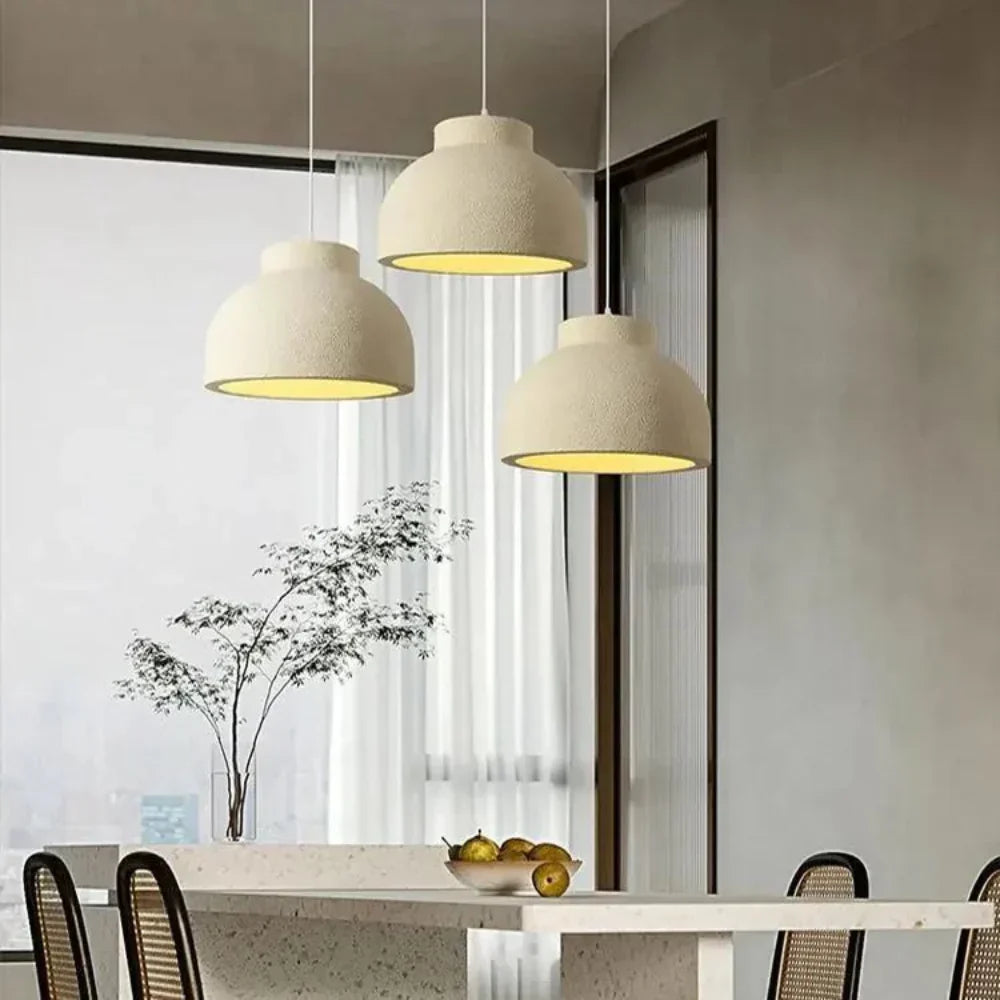 Plafonnier dôme 15 ou 23 pouces avec abat-jour en polystyrène blanc pour salle à manger, îlot de cuisine, chambre à coucher, cordon réglable, culot E26, mini moderne