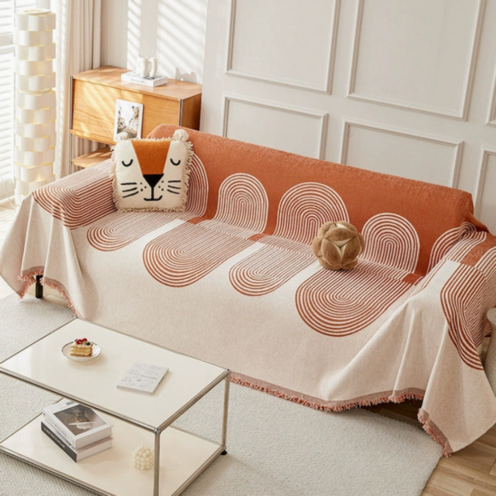 Housse de canapé Lynx - Chenille double face, confort moelleux pour canapés d'angle et chiens