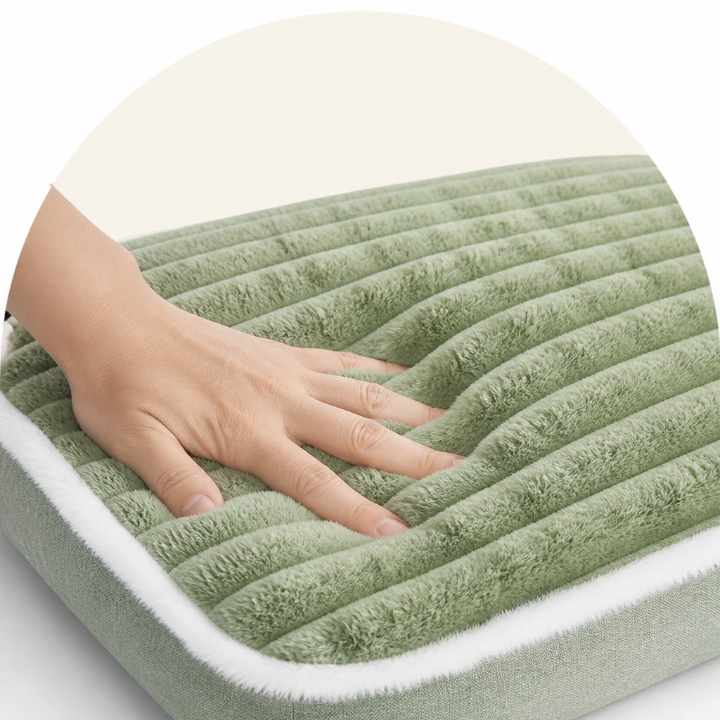 Ortekor Four-Season Plush & Washable Dog Sleeping Mat (Removable Floor Mat)