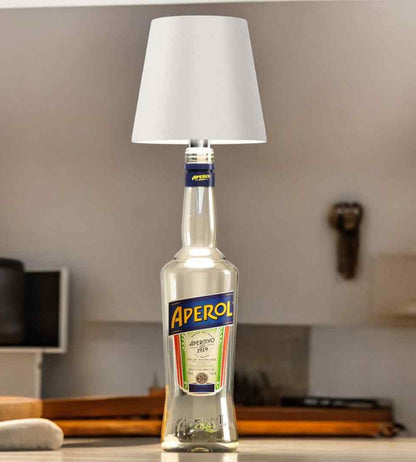 Lampe LED rechargeable pour bouteille, 14 cm, sans fil, lumière chaude, bouchon en aluminium pour bouteilles de vin, décoration de table intérieure et extérieure, sans fil