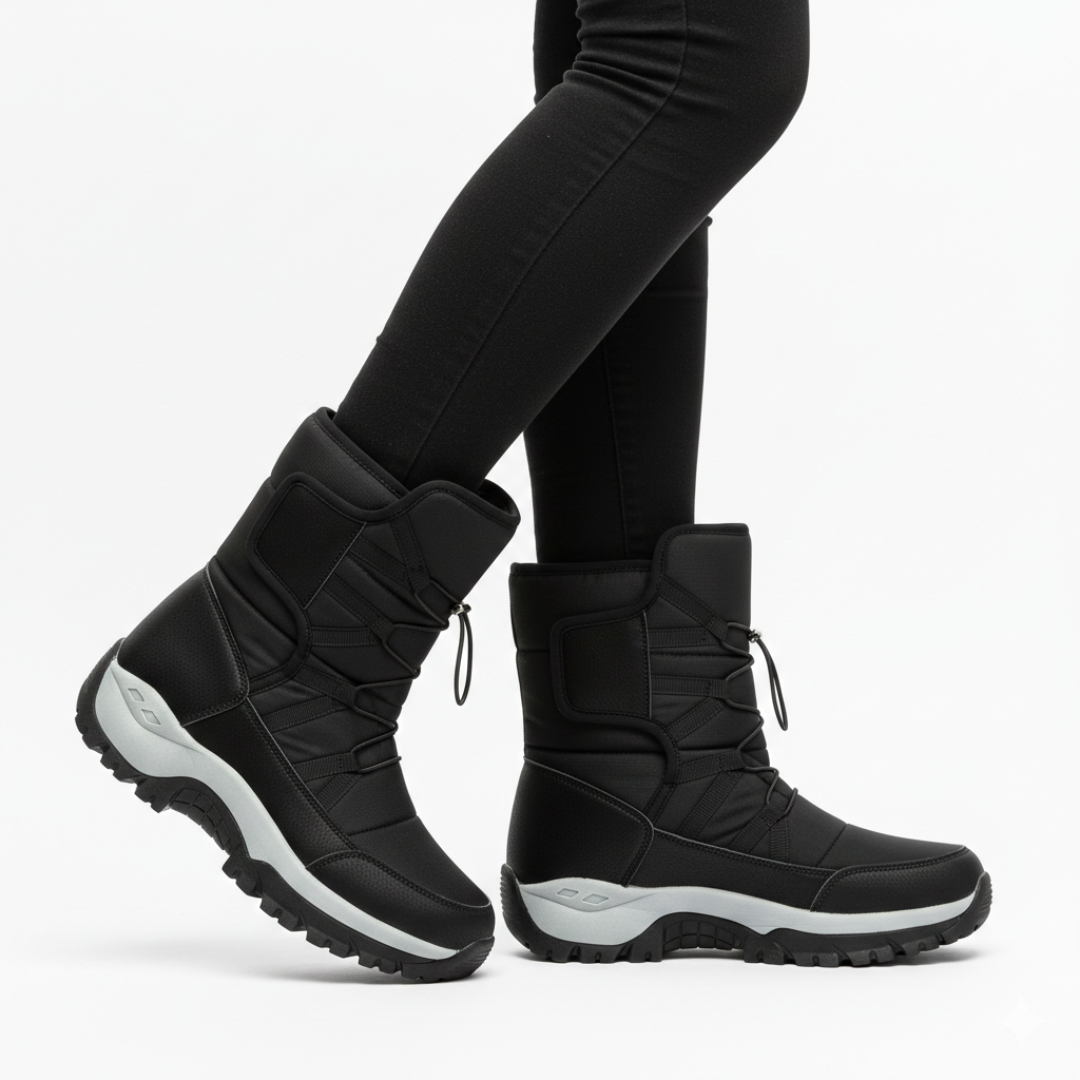 Women's Insulated Waterproof Winter Boots with Plush Lining – Slip-Resistant Platform Ankle Boots for Snow & Ice