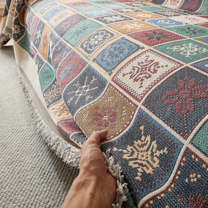 Grove Sofa Cover - Reversible Chenille, Bohemian Style