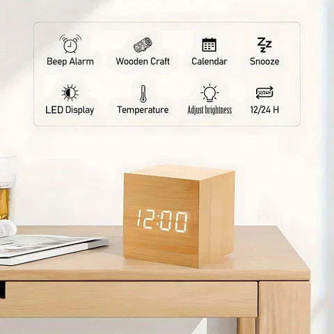 CubeGlow – Modern LED Alarm Clock