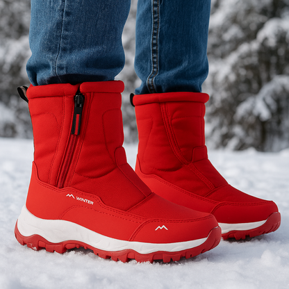 Insulated Waterproof Snow Boots for Women – Slip-Resistant Winter Footwear with Plush Lining for Cold Weather