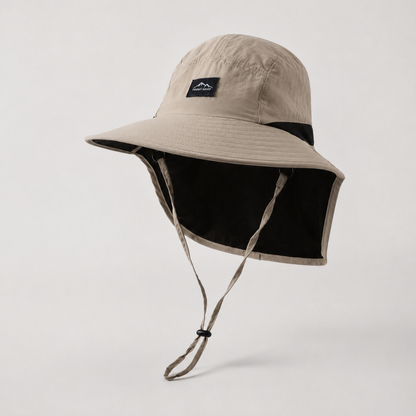 Chapeau de randonnée à large bord avec protège-nuque et protection solaire UPF 50+ pour le trail, la randonnée et les aventures estivales en plein air