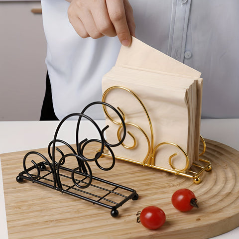 Sienna Napkin Holder for Table - Premium Iron, Space-Saving Design