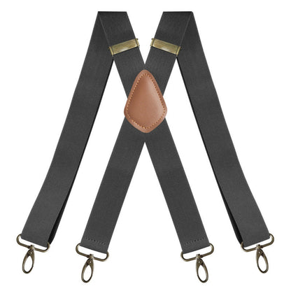 Adjustable X-Back Suspenders with Metal Clips for Men – Elastic Dress Braces for Formal & Casual Wear