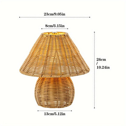 NoyaGlow – Rattan Weave Table Lamp Natural Home Decor