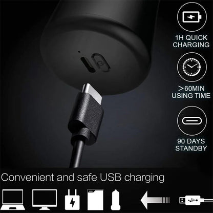 Travel-Size Rechargeable Men's Foil Shaver with USB-C Charging for On-the-Go Grooming