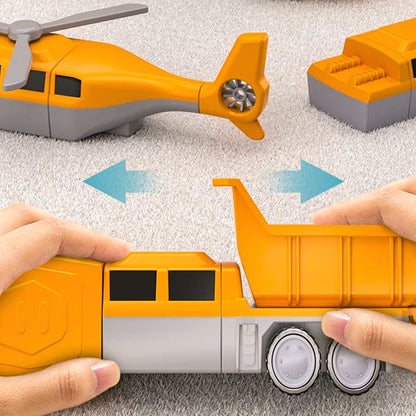 Magnetic Construction Vehicle Building Set for Kids – Transformable Toy Trucks with Snap-Together Magnets for Creative Play & STEM Learning