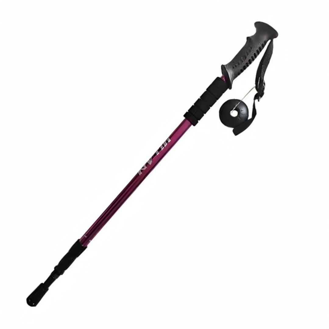 Collapsible Trekking Poles 4-Section Aluminum Hiking Sticks Adjustable 25-53 in for Men Women Trail Walking Backpacking Mountains