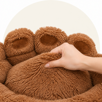 Ortekor Bear Paw Plush & Non-Slip Dog Bed