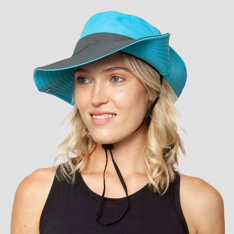 Foldable Wide Brim Sun Hat with UPF 50+ Protection & Ponytail Opening for Women