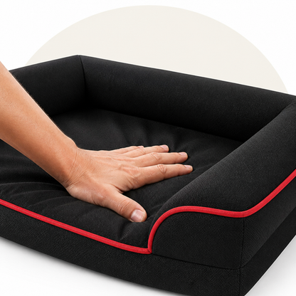 Panier pour chien en mousse alvéolée orthopédique antidérapant Ortekor (housse amovible et lavable)
