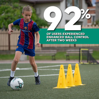 Soccer Skills Training Mat 35 in × 24 in Indoor Footwork Dribbling Practice Set Ball Control Exercises Youth Home Drills Anti-Slip Socks