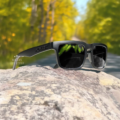 Polarized Riding Sunglasses with Blue Light Filter & UV400 Protection for Motorcycle & City Driving