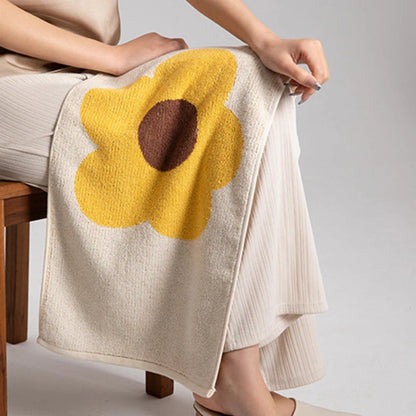 Serviette de bain Celia - Coton, imprimé tournesol éclatant