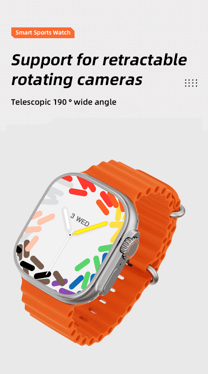 Android Smart Watch 4G with Rotating Camera, GPS Smartwatch with AMOLED Screen and SIM Card Slot, WiFi Watch Phone